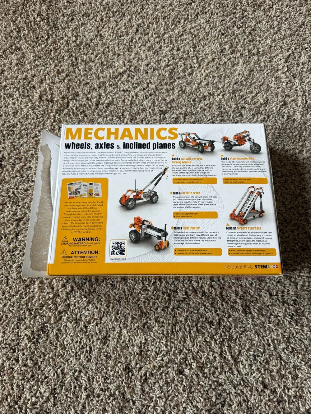 Kids Engino Discovering STEM Mechanics Wheels Axles Inclined Planes